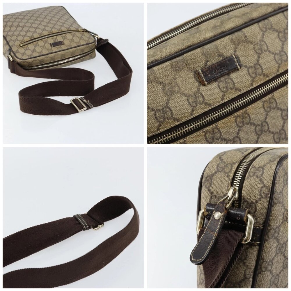 GUCCI GG Supreme Shoulder Bag PVC Beige Gold 201448 Auth 154420 - Picture 16 of 16